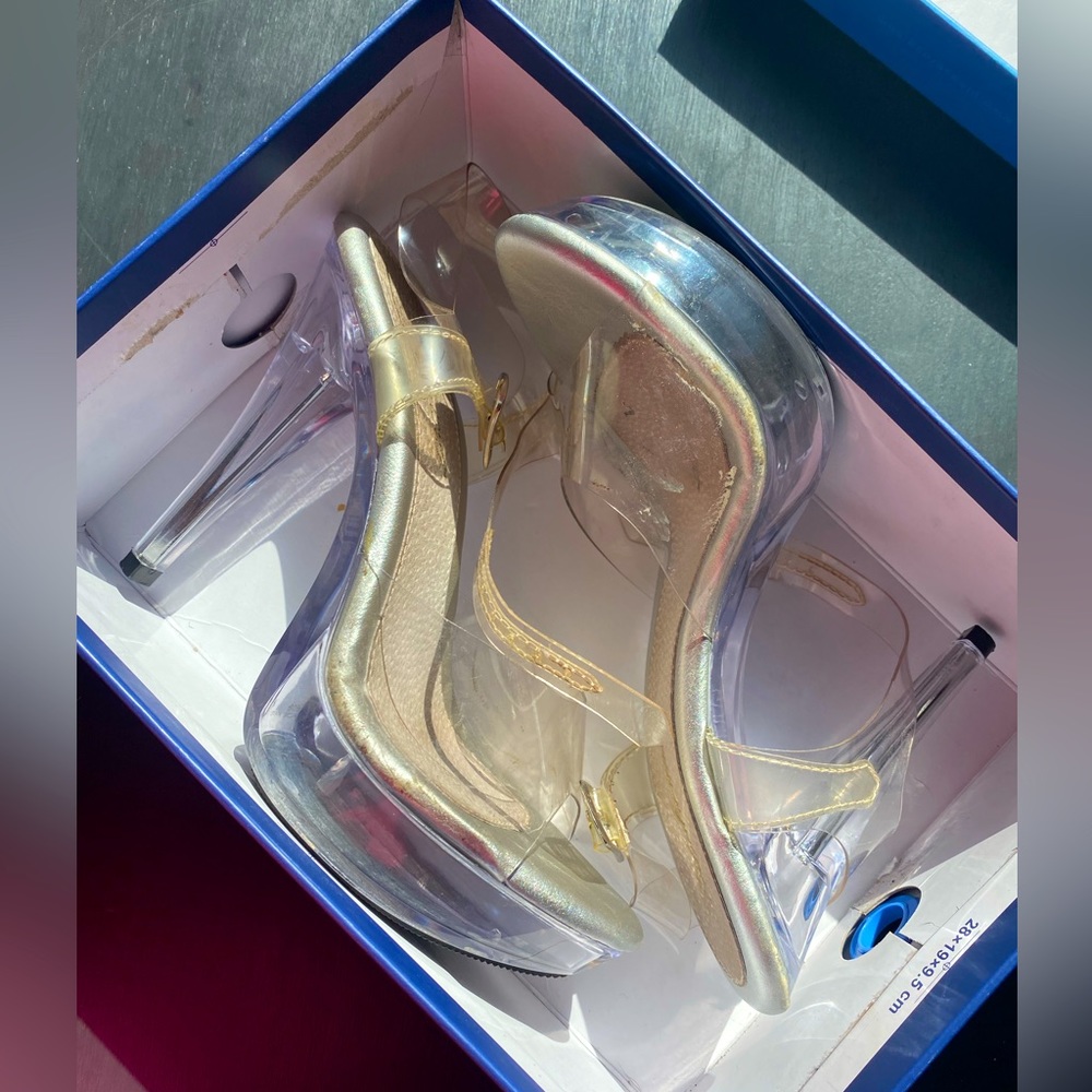 Competition acrylic clear heels Fabulicious platform stiletto